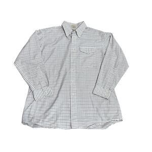 Vintage LL Bean Shirt Mens 17-33 USA Made Single Needle Tailoring 80s 90s